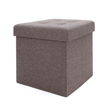Smart Living Foldable Storage Ottoman - Dark Grey