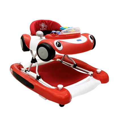 LUCKY BABY Bumble Car 2 in 1 Baby Walker/Rocker - Red/White