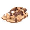 Barani Brown Multi Leather Sandals (Cross Strap)