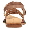 Barani Khaki Multi Leather Sandals (Triple Strap)