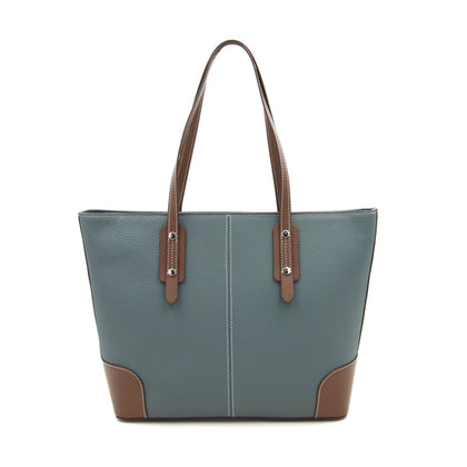 SARRER Leather Shopper Bag - Blue