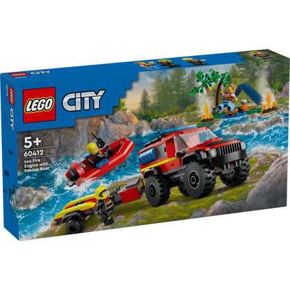 LEGO City: 4x4 Fire Truck with Rescue Boat (60412)