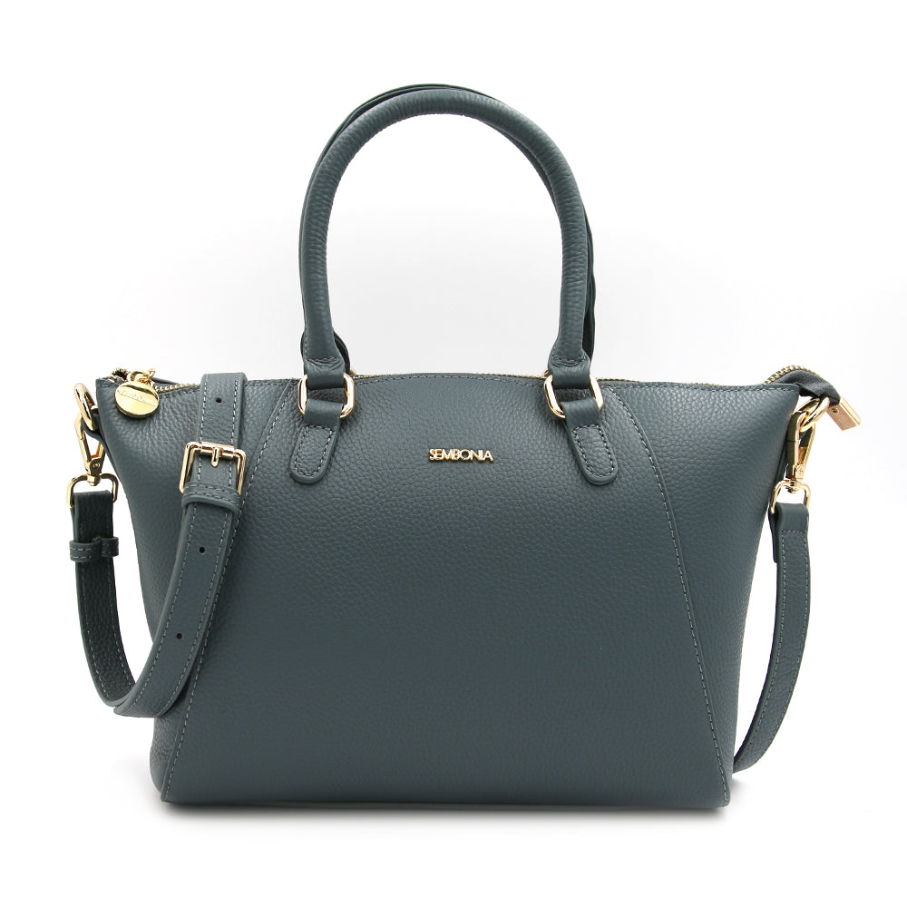 SEMBONIA Leather Tote - Teal