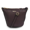 Valentino Rudy Full Leather Sling Bag with Detachable Long and Short Shoulder Straps - Purple