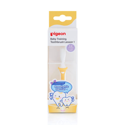 Pigeon Baby Training Toothbrush Lesson 1 (6-8 months) - Yellow