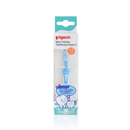 Pigeon Baby Training Toothbrush Lesson 3 (12-18 months) - Blue
