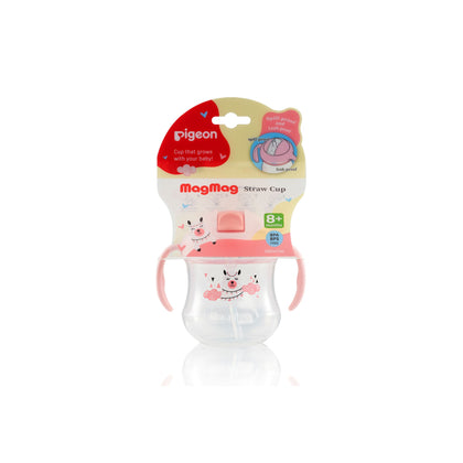 Pigeon Mag Mag Straw Cup 8+ months (200ml) - New Colour - Matte Pink