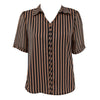 Runway Striped Print Blouse - Orange