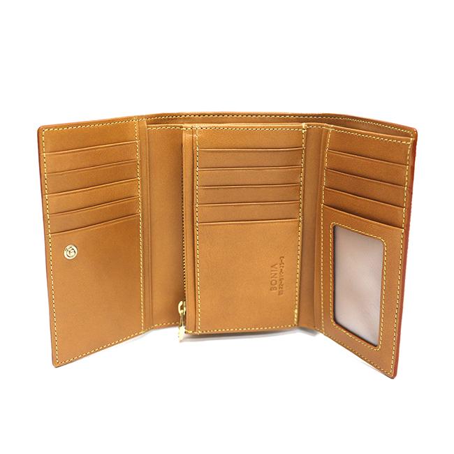 Bonia Monogram 3-Fold Wallet-Brown
