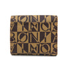 Bonia Monogram Short 3-Fold Wallet-Brown