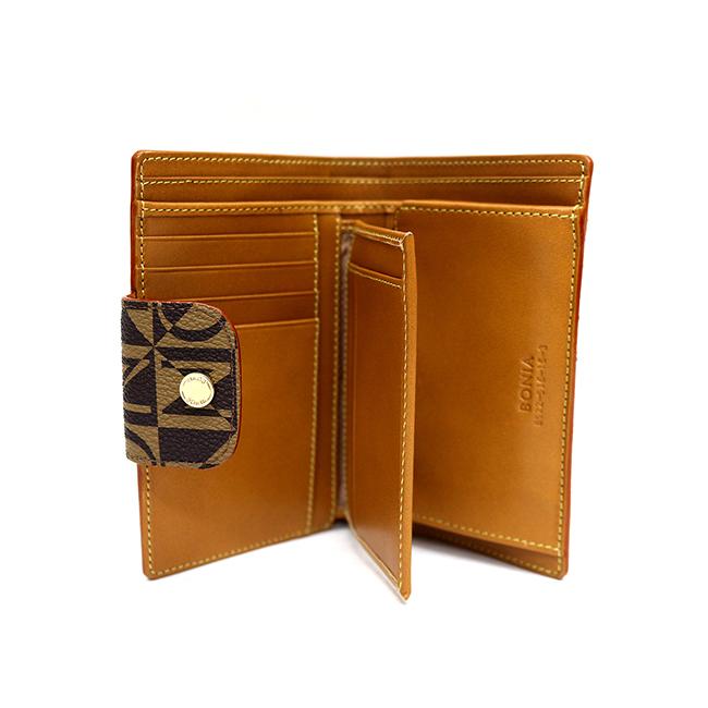 Bonia Monogram 3-Fold Wallet-Brown