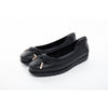 Barani Leather Pumps Ballet Flats With Fixed Bow 8841-141 Black