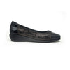 Barani Textured Leather Pumps With Micro Wedge 8948-128TX Black