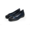 Barani Textured Leather Pumps With Micro Wedge 8948-128TX Navy