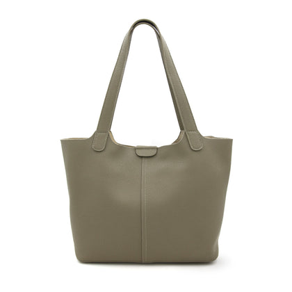 SARRER Leather Shopper Bag - Olive