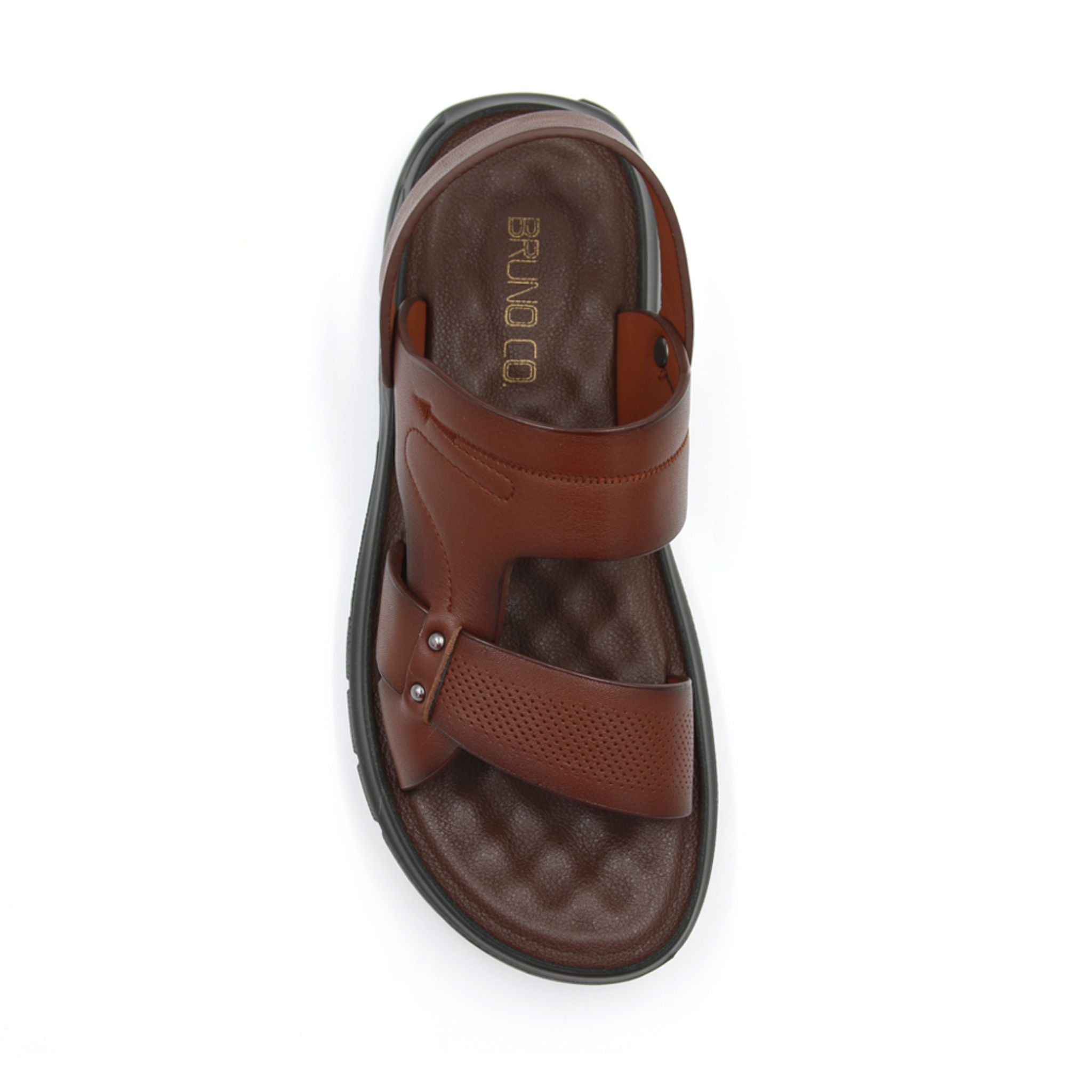 Bruno Co. Don Leather Sandals - Brown