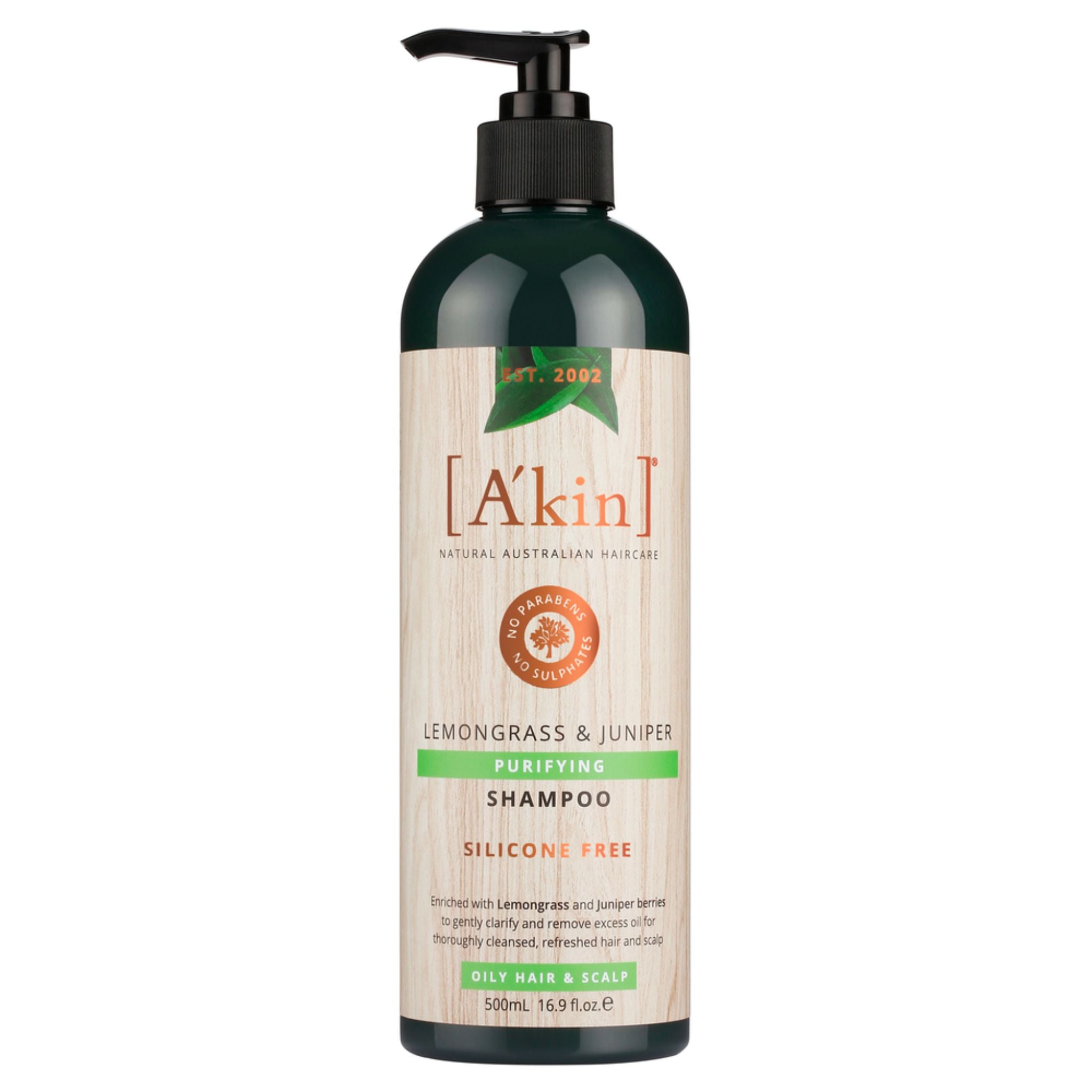 A'kin Lemongrass & Juniper Purifying Shampoo 500ml