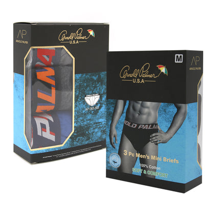 Arnold Palmer Mini Briefs (3pc Pack) - Assorted