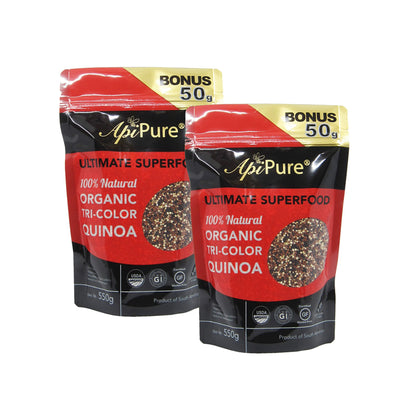 Apipure Organic Tricolour Quinoa 550g (Set of 2)