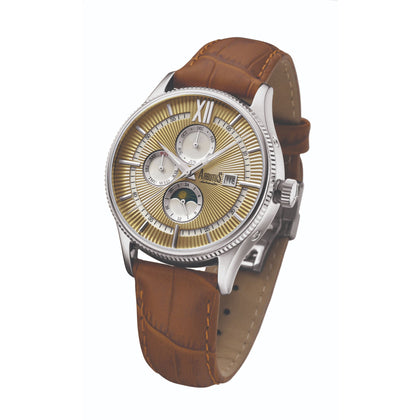 Arbutus Overland Watch Retro Day-Date AR907SIF - Brown (43.5mm)