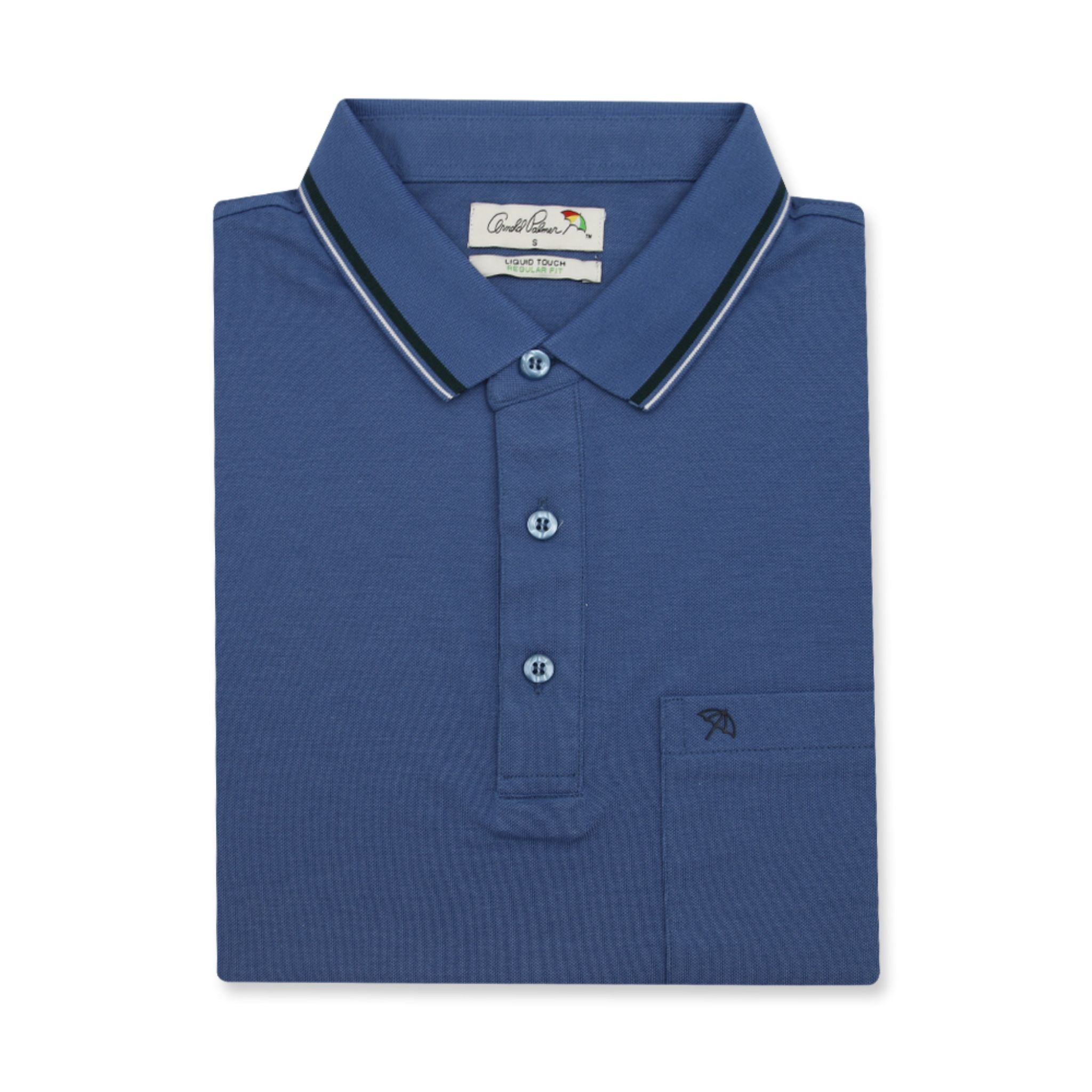 ARNOLD PALMER Short-Sleeved Polo Shirt - Blue