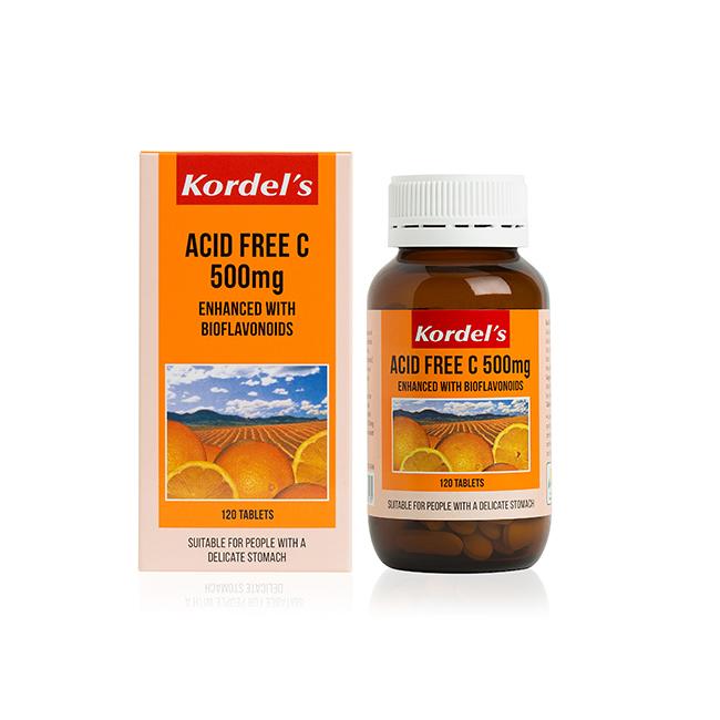 Kordel's Acid Free C 500mg 120 Tablets