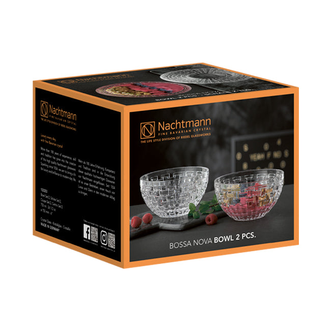 Nachtmann Bossa Nova Lead-free 2pcs Crystal Food Bowl