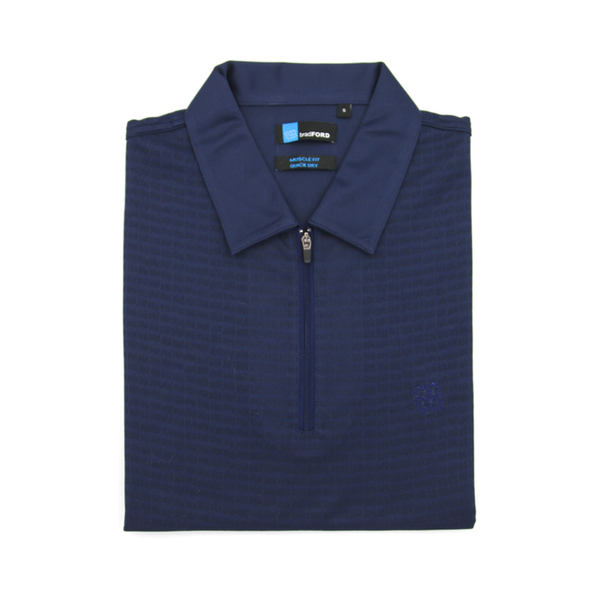 BRADFORD Short-Sleeved Polo Shirt - Navy Blue