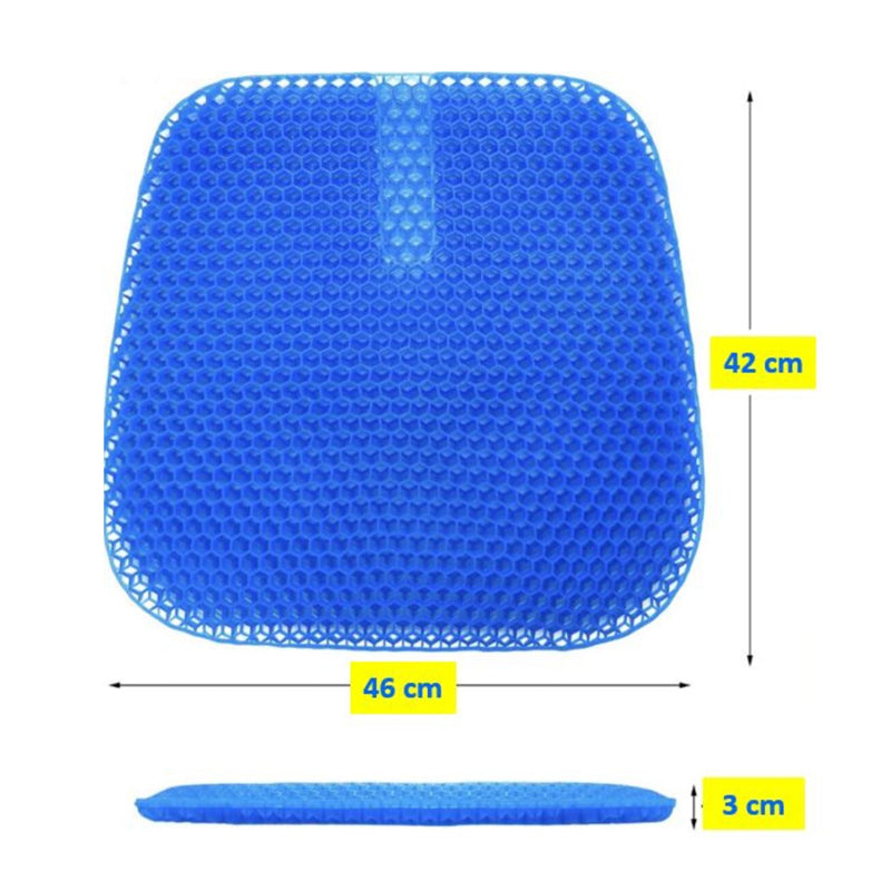 True Relief TPE Honeycomb Cooling Seat Cushion - Blue