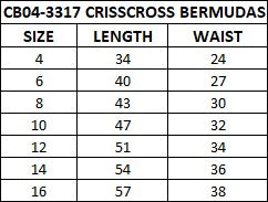 Criss Cross Boy's Stretch Denim Bermudas