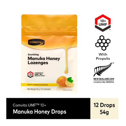 Comvita Manuka Honey Lozenges - Lemon & Honey, 12s