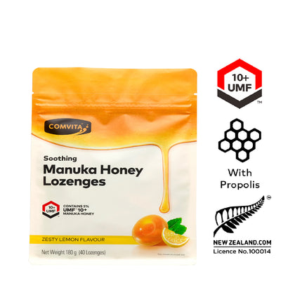 Comvita Soothing Manuka Honey Lozenges UMF10+ 40 Lozenges Lemon & Honey