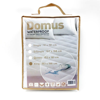 Domus Waterproof Fitted Mattress Protector - King