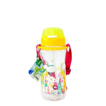 Eplas Kids' Bottle with Push Button, Straw & Removable Strap (EGB-580ml) - Yellow