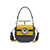 FION Minions Jacquard with Leather Crossbody & Shoulder Bag - Dark Blue / Yellow