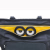 FION Minions Jacquard with Leather Top Handle Handbag - Black / Yellow