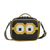 FION Minions Jacquard with Leather Shoulder Bag - Black / Yellow