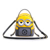 FION Minions Jacquard with Leather Backpack (Medium) - Yellow / Dark Blue