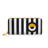 FION Minions PVC with Leather Long Zip Wallet - Black / White