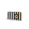 FION Minions PVC with Leather Long Zip Wallet - Black / White