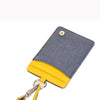 FION Minions Leather with Denim Neck ID Holder - Blue / Yellow