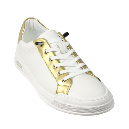 Frank Williams Casual Leather Shoes - Gold