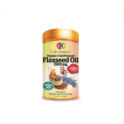 JR Life Sciences Flaxseed Oil 1500mg 240SG | Organic Cold Pressed