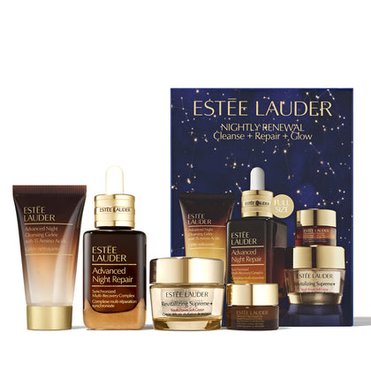 Estée Lauder Nightly Renewal (Cleanse + Repair + Glow)