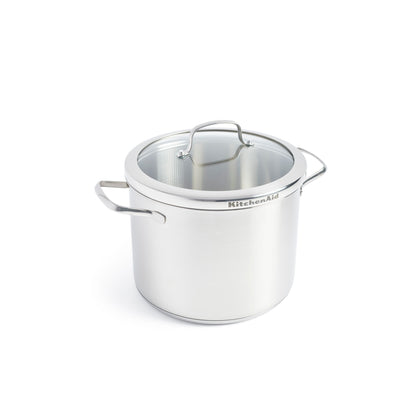 KitchenAid Stainless Steel Pro Stockpot with Lid 24cm/8.0 L (GPKA656104)