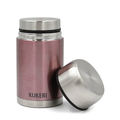 Kukeri Stainless Steel Vacuum Insulated Food Jar 1000ml - Pink
