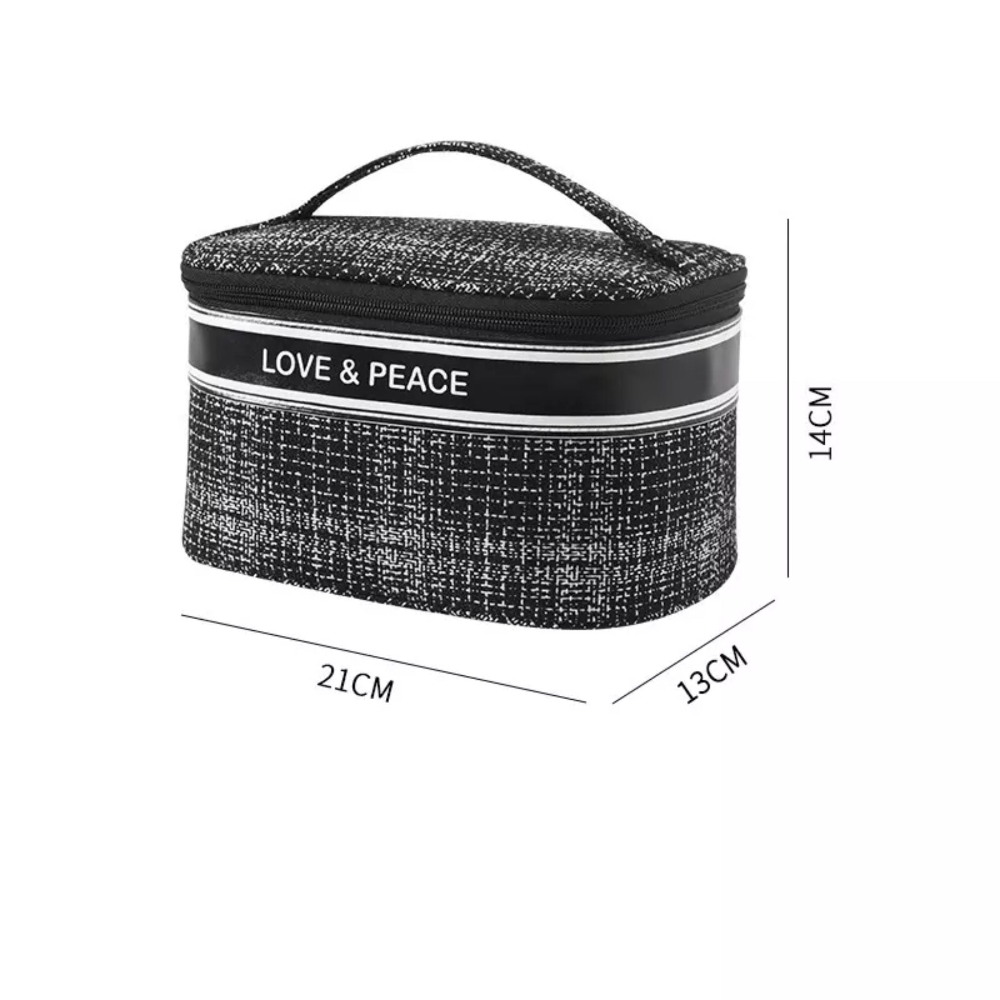 GRAZIENI Portable Travel Cosmetic Bag - Black