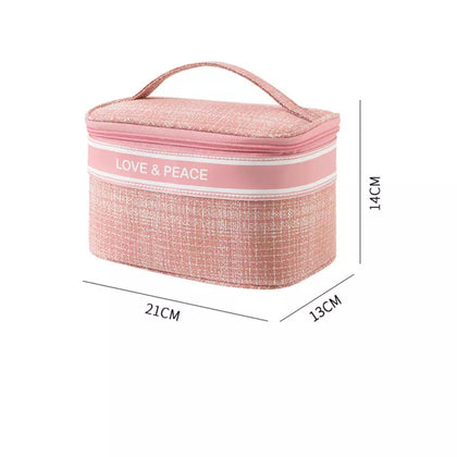 GRAZIENI Portable Travel Cosmetic Bag - Pink