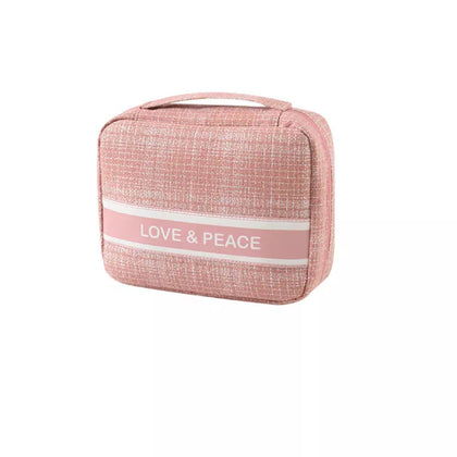 GRAZIENI Portable Travel Cosmetic Pouch - Pink