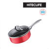 ASD Hiteclife 24cm Saute Pan with Lid (Induction Compatible) - Red